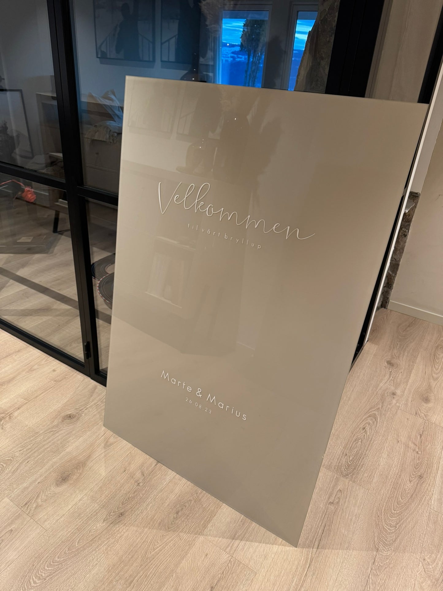 Personlig skilt i akryl