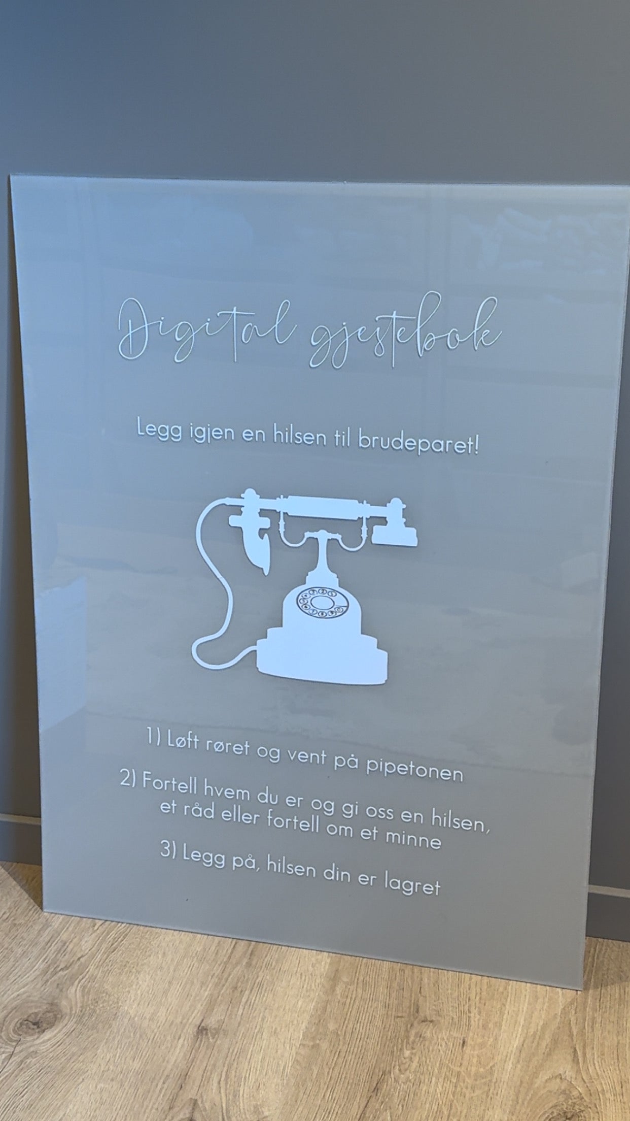 Personlig skilt i akryl