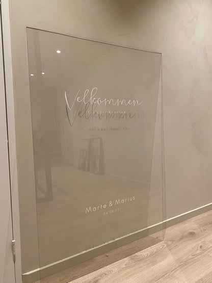 Personlig skilt i akryl