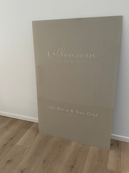 Personlig skilt i akryl